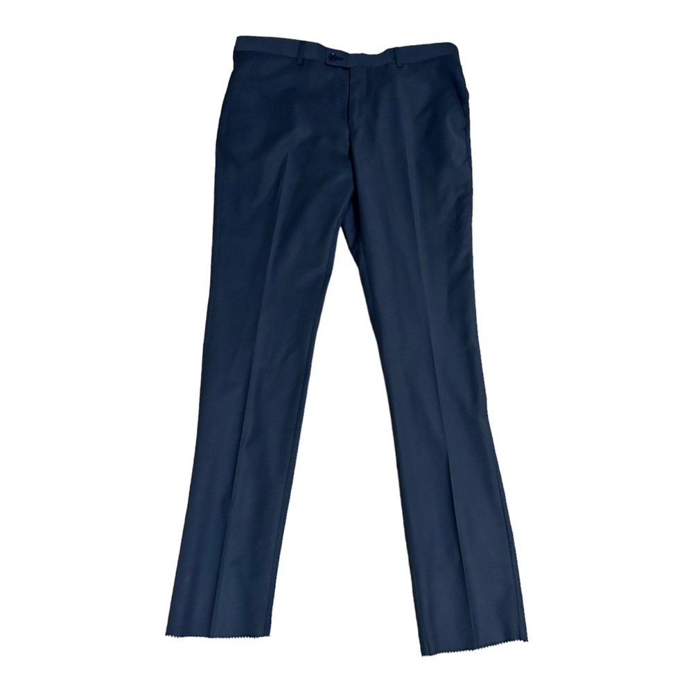 NWOT Mehmet Emin Teke Men's Dress Suit Pants Sz 36S Blue SLIM FIT Wool PROM  L…